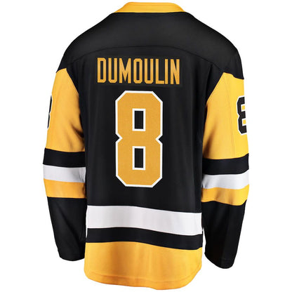 P.Penguins #8 Brian Dumoulin Fanatics Branded Home Breakaway Player Jersey Black Stitched American Hockey Jerseys CustomName