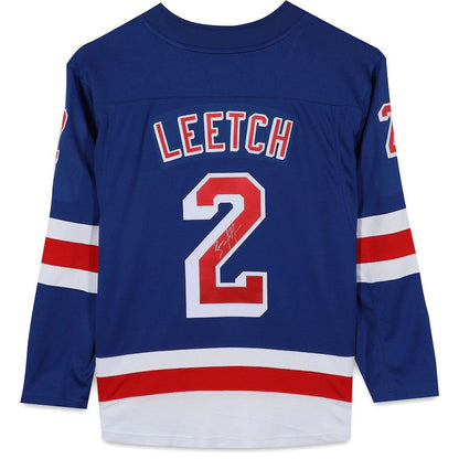 NY.Rangers #2 Brian Leetch Fanatics Authentic Autographed Fanatics Breakaway Jersey Blue Blue Stitched American Hockey Jerseys CustomName