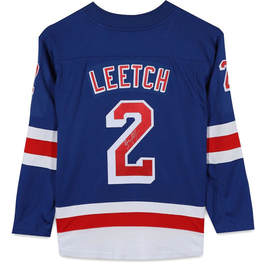 NY.Rangers #2 Brian Leetch Fanatics Authentic Autographed Fanatics Breakaway Jersey Blue Blue Stitched American Hockey Jerseys CustomName