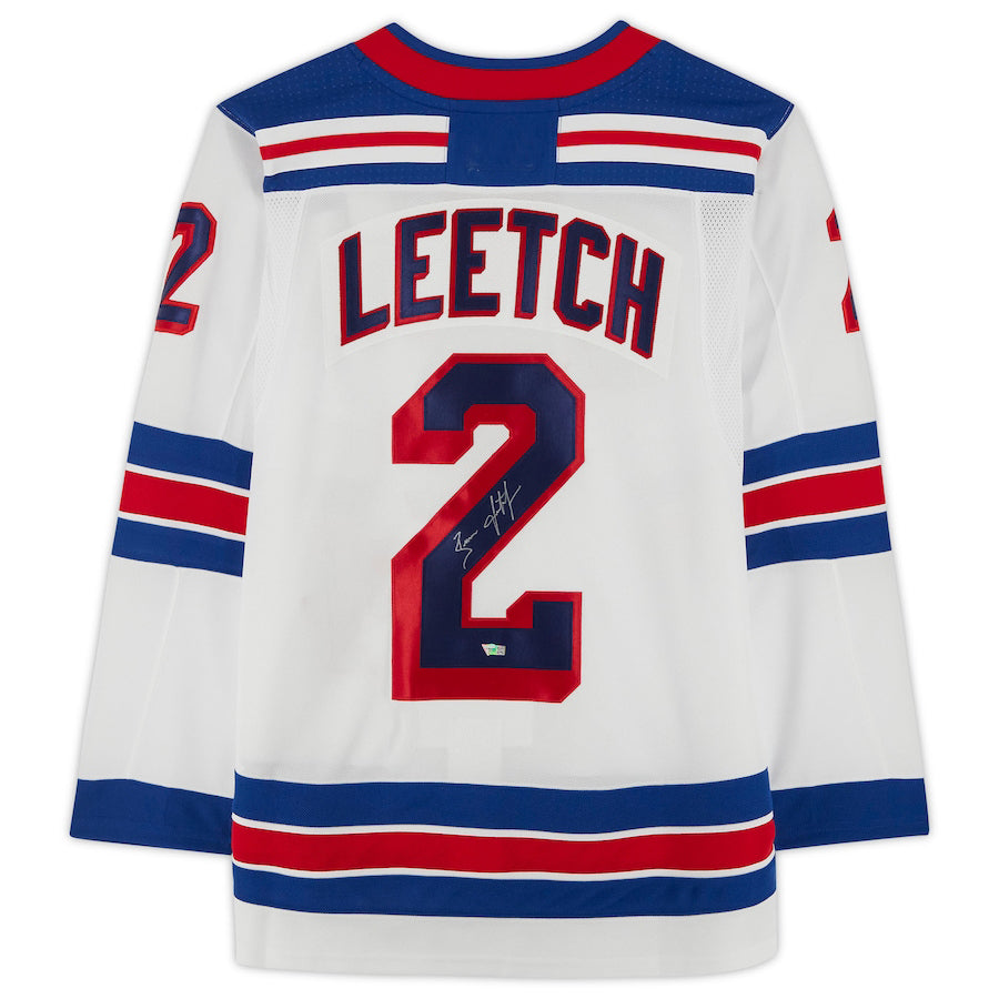 NY.Rangers #2 Brian Leetch Rangers Fanatics Authentic Autographed White Stitched American Hockey Jerseys CustomName