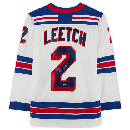 NY.Rangers #2 Brian Leetch Rangers Fanatics Authentic Autographed White Stitched American Hockey Jerseys CustomName