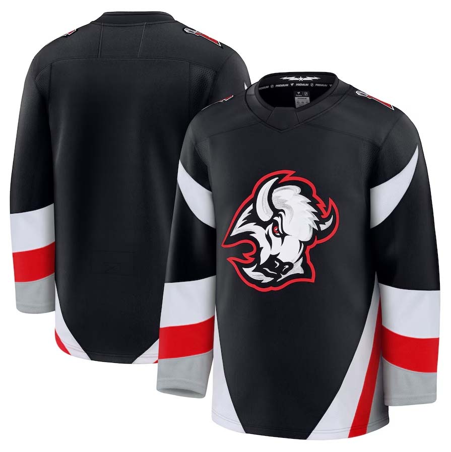 B.Sabres Fanatics Alternate Premium Jersey - Black Stitched American Hockey Jerseys CustomName