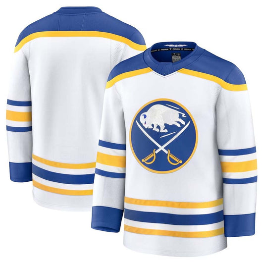 B.Sabres Fanatics Away Premium Jersey - White. Stitched American Hockey Jerseys CustomName
