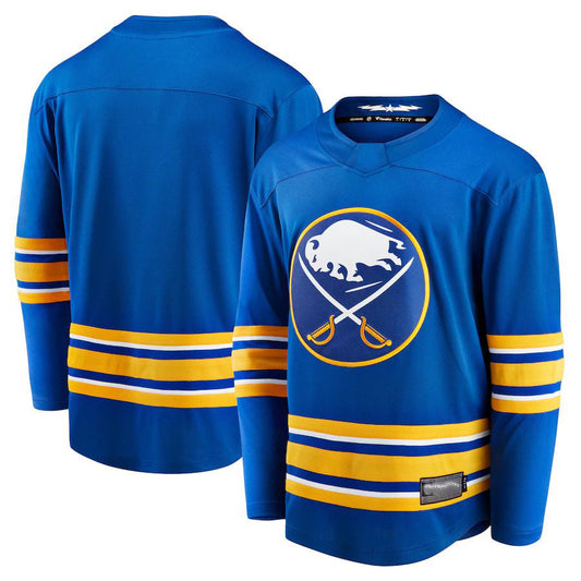 B.Sabres Fanatics Branded 2020-21 Home Breakaway Jersey Royal Stitched American Hockey Jerseys CustomName