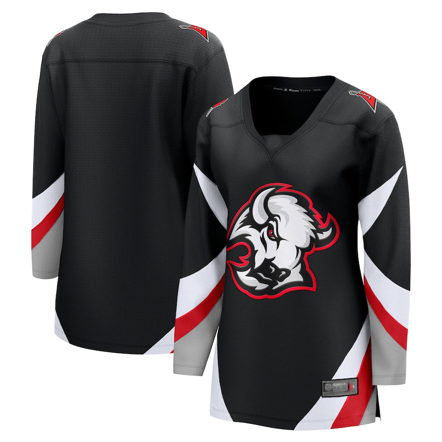 B.Sabres Fanatics Branded Alternate Premier Breakaway Blank Jersey Black Stitched American Hockey Jerseys CustomName