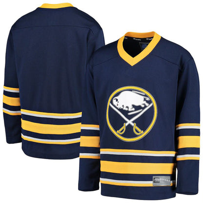 B.Sabres Fanatics Branded Home Replica Blank Jersey  Navy Stitched American Hockey Jerseys CustomName