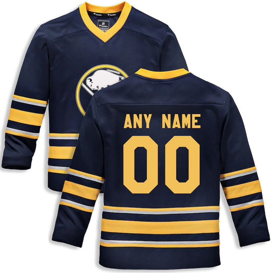 Custom B.Sabres Fanatics Branded Home Replica Custom Jersey Navy Stitched American Hockey Jerseys CustomName