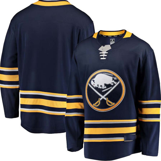 B.Sabres Fanatics Breakaway Home Jersey - Blue Stitched American Hockey Jerseys CustomName