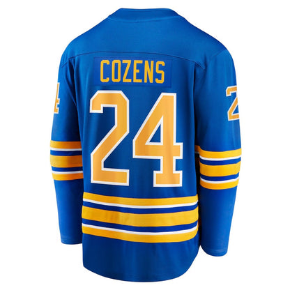 B.Sabres #24 Dylan Cozens Fanatics Home Breakaway Player Jersey - Royal Stitched American Hockey Jerseys CustomName