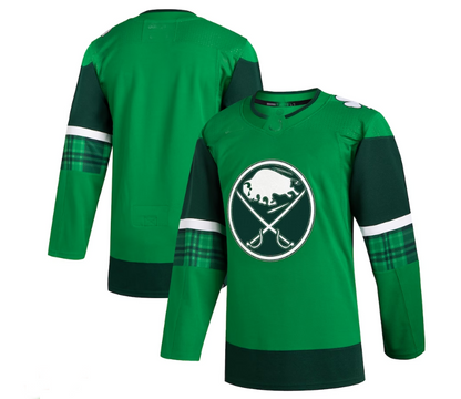 B.Sabres 2023 St. Patrick's Day Primegreen Authentic Jersey - Kelly Green Stitched American Hockey Jerseys CustomName