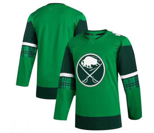 B.Sabres 2023 St. Patrick's Day Primegreen Authentic Jersey - Kelly Green Stitched American Hockey Jerseys CustomName