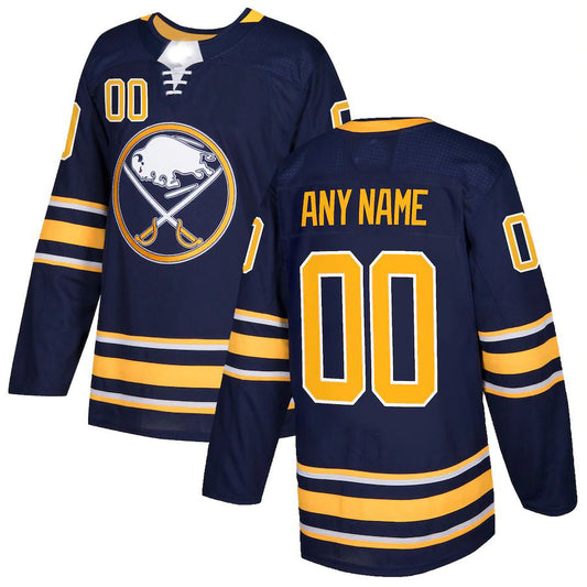 Custom B.Sabres Authentic Jersey Navy Stitched American Hockey Jerseys CustomName