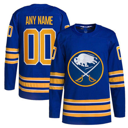 Custom B.Sabres Home Authentic Pro Jersey Royal Stitched American Hockey Jerseys CustomName