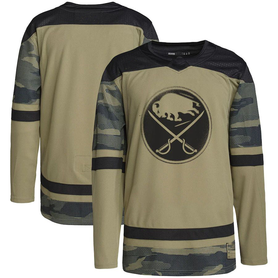 B.Sabres Military Appreciation Team Authentic Practice Jersey Camo Stitched American Hockey Jerseys CustomName