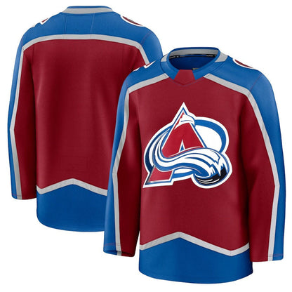 C.Avalanche Fanatics Home Premium Jersey - Burgundy Stitched American Hockey Jerseys CustomName