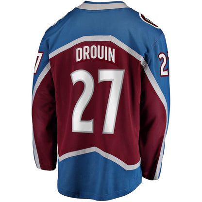 C.Avalanche #27 Jonathan Drouin Fanatics Home Breakaway Jersey - Maroon Stitched American Hockey Jerseys CustomName