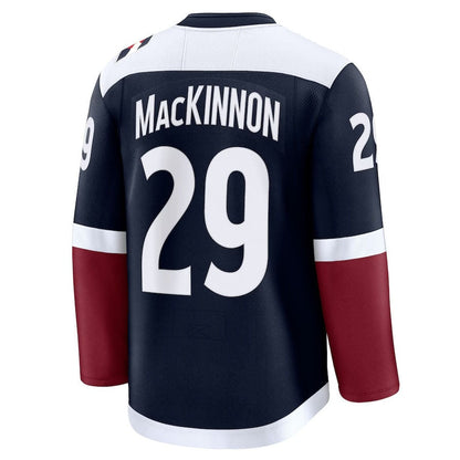 C.Avalanche #29 Nathan MacKinnon Fanatics Alternate Premium Jersey - Navy Stitched American Hockey Jerseys CustomName
