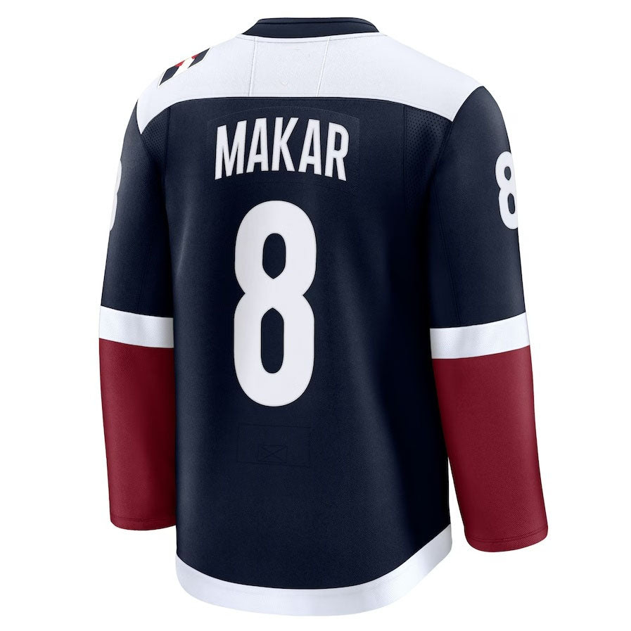 C.Avalanche #8 Cale Makar Fanatics Alternate Premium Jersey - Navy Stitched American Hockey Jerseys CustomName