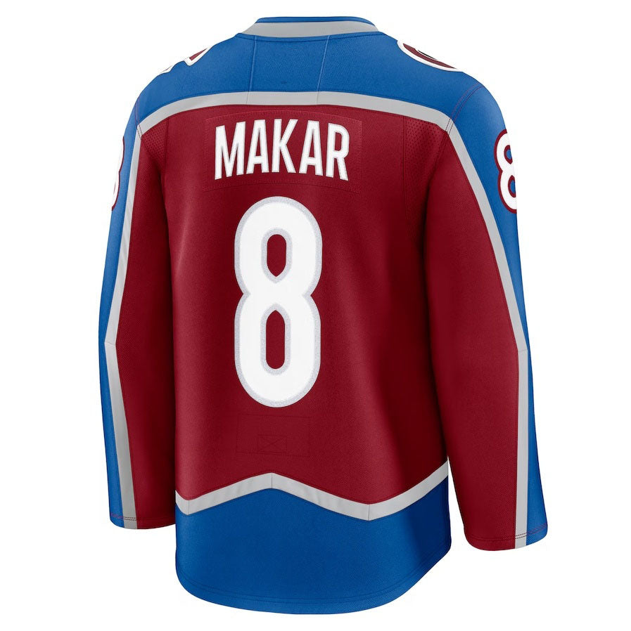 C.Avalanche #8 Cale Makar Fanatics Home Premium Jersey - Burgundy Stitched American Hockey Jerseys CustomName