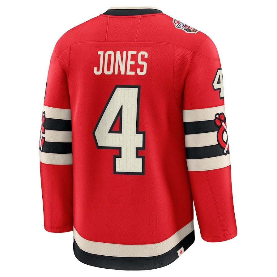 C.Blackhawks #4 Seth Jones Fanatics 2025 Winter Classic Premium Player Jersey - Red Stitched American Hockey Jerseys CustomName