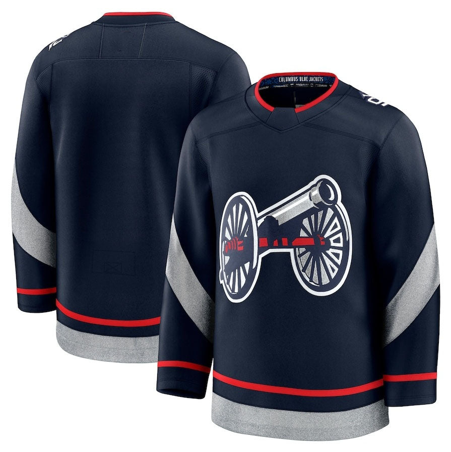 C.Blue Jackets Fanatics 2025 Stadium Series Premium Jersey - Navy Stitched American Hockey Jerseys CustomName