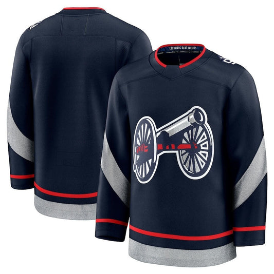 C.Blue Jackets Fanatics 2025 Stadium Series Premium Jersey - Navy Stitched American Hockey Jerseys CustomName