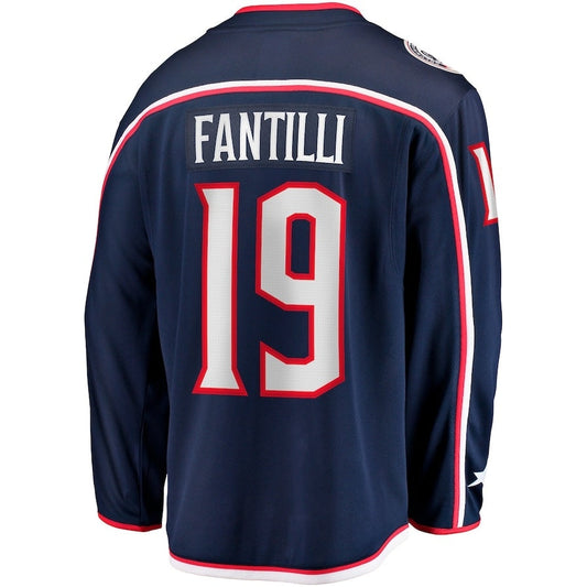 C.Blue Jackets #19 Adam Fantilli Fanatics Home Premier Breakaway Player Jersey - Navy Stitched American Hockey Jerseys CustomName