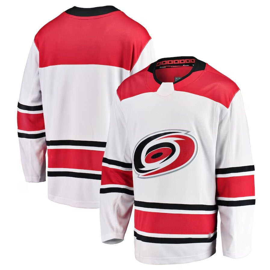 C.Hurricanes Fanatics Away Breakaway Jersey - White Stitched American Hockey Jerseys CustomName