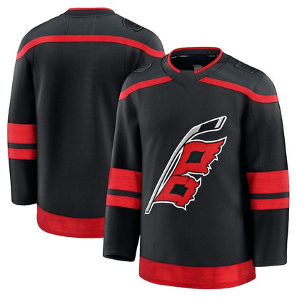 C.Hurricanes Fanatics Home Premium Jersey - Black Stitched American Hockey Jerseys CustomName