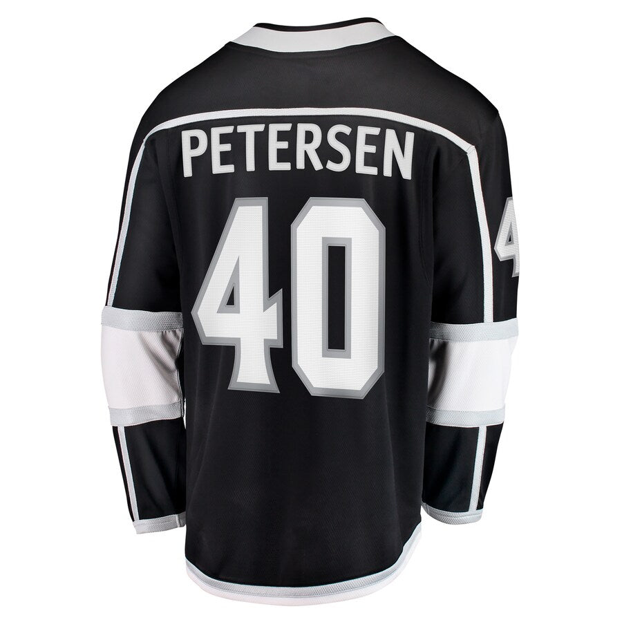 LA.Kings #40 Cal Petersen Fanatics Branded Home Breakaway Player Jersey Black Stitched American Hockey Jerseys CustomName