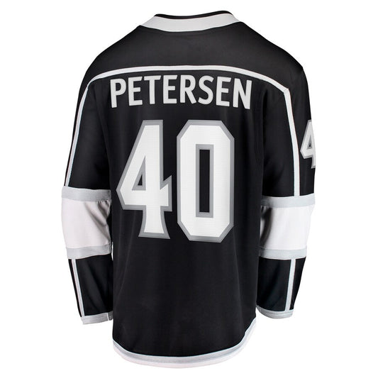 LA.Kings #40 Cal Petersen Fanatics Branded Home Breakaway Player Jersey Black Stitched American Hockey Jerseys CustomName