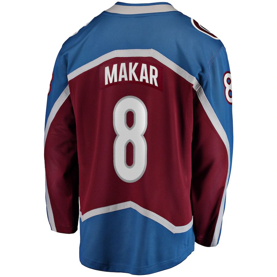 C.Avalanche #8 Cale Makar Fanatics Branded Home 2022 Stanley Cup Champions Breakaway Player Jersey Burgundy Stitched American Hockey Jerseys CustomName