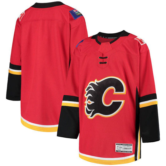 C.Flames 2020-21 Alternate Premier Jersey  Stitched American Hockey Jerseys CustomName