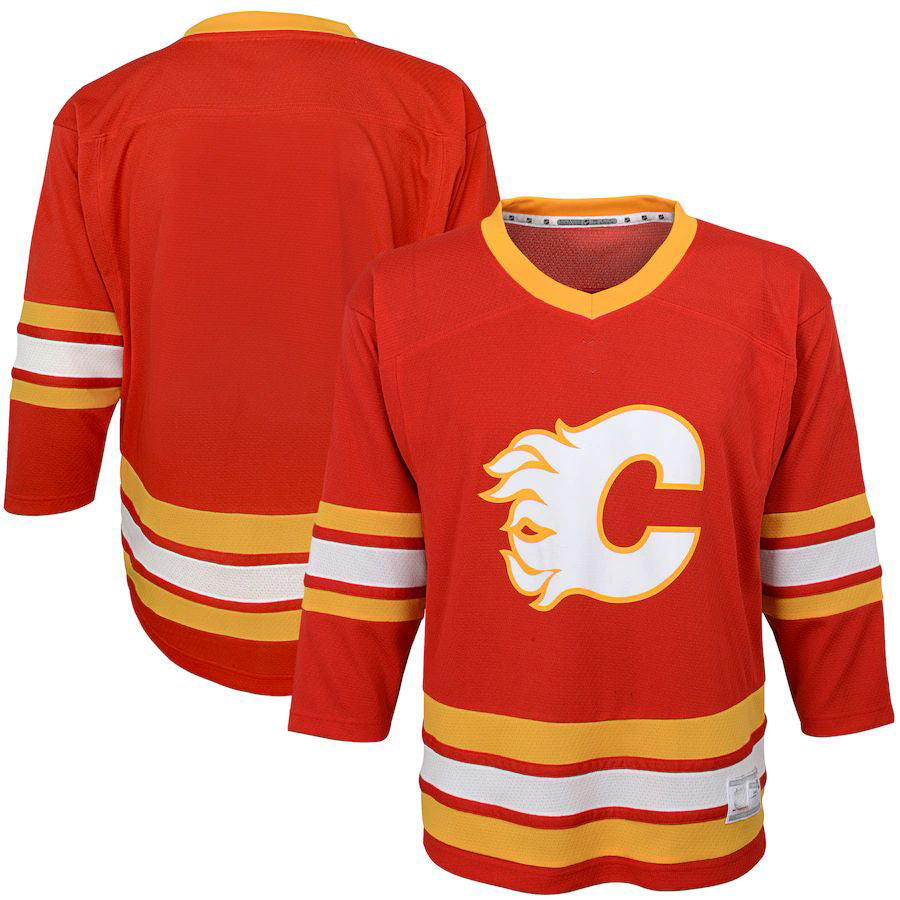 C.Flames Home Replica Blank Jersey Red Stitched American Hockey Jerseys CustomName