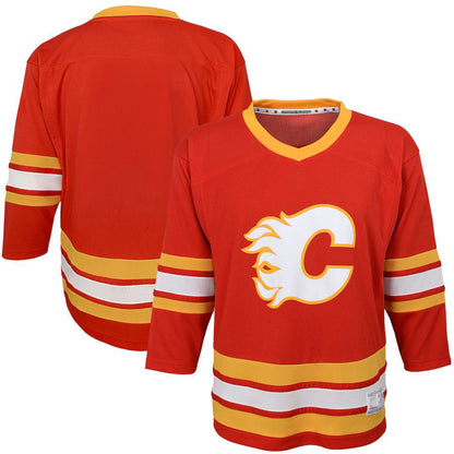 C.Flames Home Replica Blank Jersey Red Stitched American Hockey Jerseys CustomName