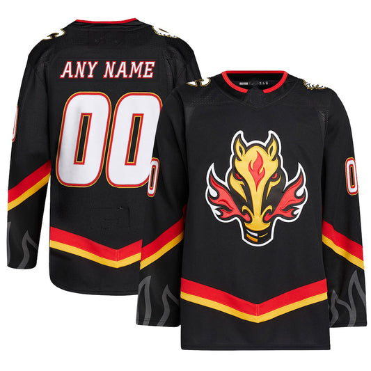 Custom C.Flames Alternate Primegreen Authentic Pro Jersey Black Stitched American Hockey Jerseys CustomName