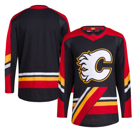 C.Flames Reverse Retro 2.0 Authentic Blank Jersey Black Stitched American Hockey Jerseys CustomName