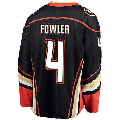 A.Ducks #4 Cam Fowler Fanatics Branded Breakaway Player Jersey Black Stitched American Hockey Jerseys CustomName