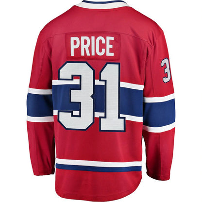 M.Canadiens #31 Carey Price Fanatics Branded Breakaway Player Jerse Red Stitched American Hockey Jerseys CustomName