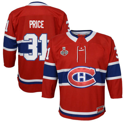 M.Canadiens #31 Carey Price Home 2021 Stanley Cup Final Bound Breakaway Jersey Red Stitched American Hockey Jerseys CustomName