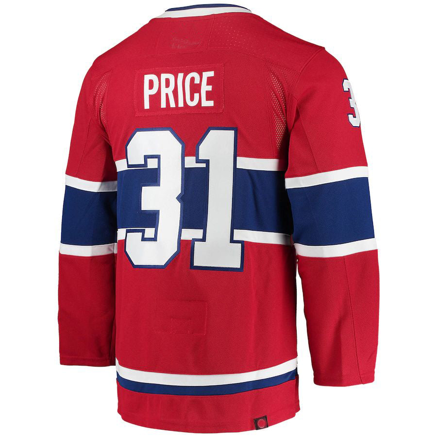 M.Canadiens #31 Carey Price  Home Primegreen Authentic Pro Player Jersey Red Stitched American Hockey Jerseys CustomName