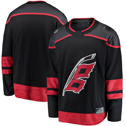 C.Hurricanes Fanatics Branded Alternate Breakaway Jersey Black Stitched American Hockey Jerseys CustomName