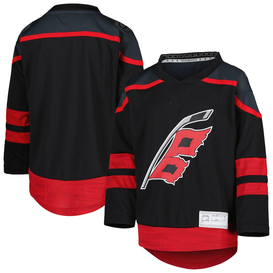 C.Hurricanes 2022-23 Home Replica Jersey Black Stitched American Hockey Jerseys CustomName