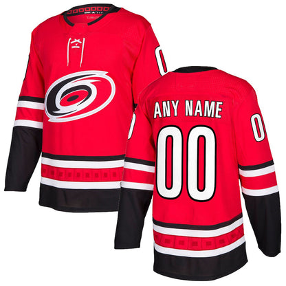 Custom C.Hurricanes Authentic Jersey Red Stitched American Hockey Jerseys CustomName