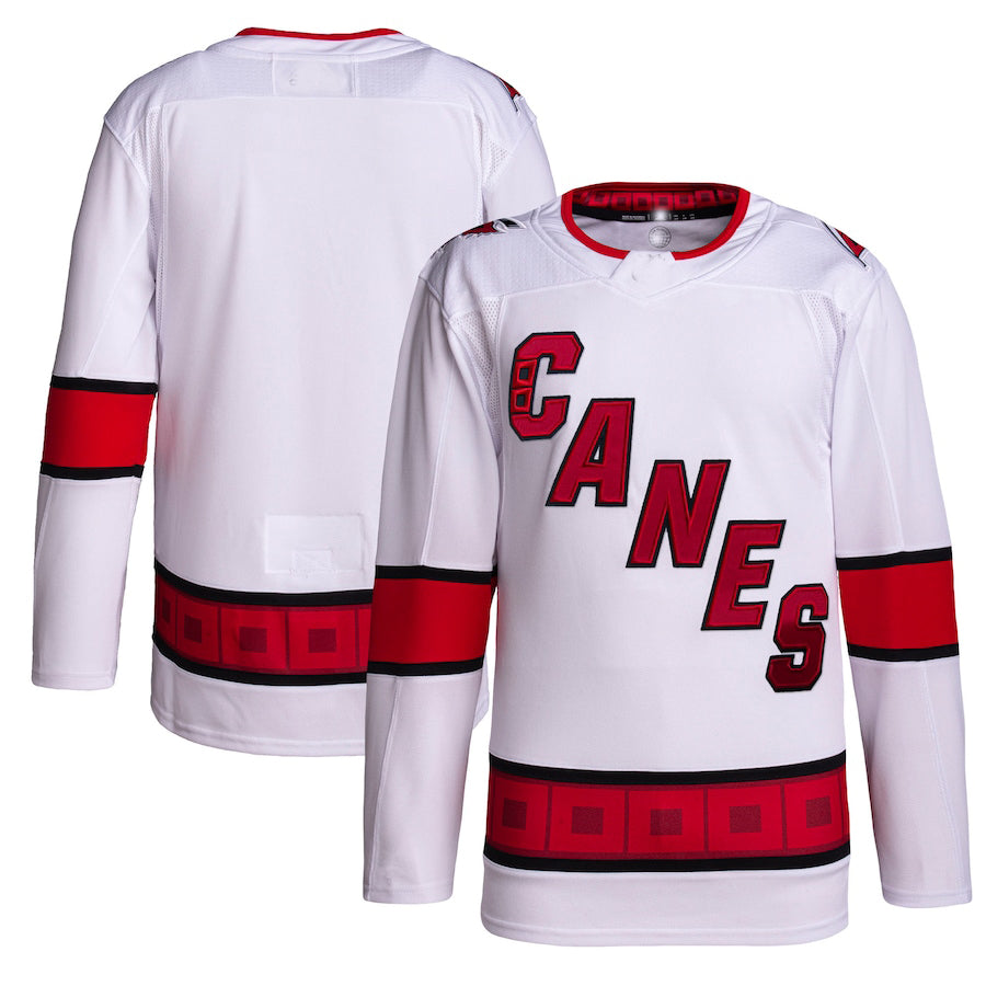 C.Hurricanes Away Primegreen Authentic Pro Jersey White Stitched American Hockey Jerseys CustomName