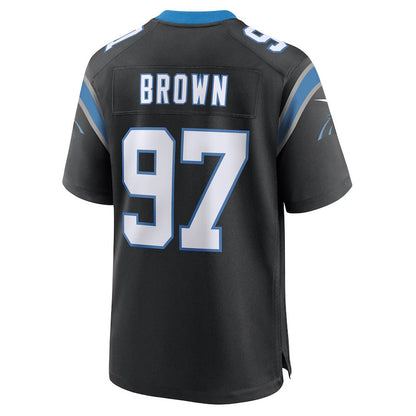 C.Panthers #97 Bobby Brown Black Team Game Stitched American Football Jerseys