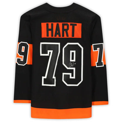 P.Flyers #79 Carter Hart Fanatics Authentic Autographed  Black Stitched American Hockey Jerseys CustomName