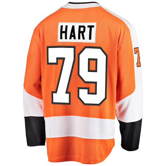 P.Flyers #79 Carter Hart Fanatics Branded Home Premier Breakaway Player Jersey Orange Stitched American Hockey Jerseys CustomName