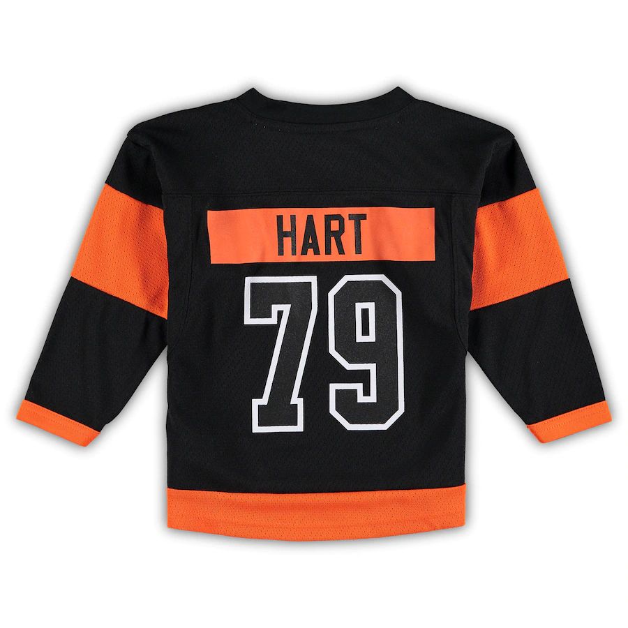 P.Flyers #79 Carter Hart Toddler 2018-19 Alternate Replica Player Jersey Stitched American Hockey Jerseys CustomName