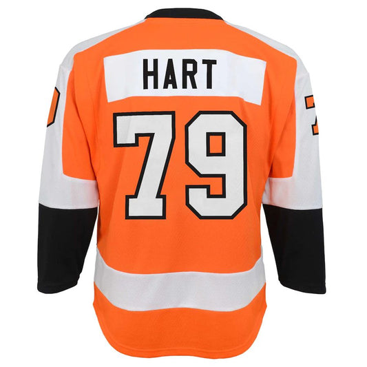 P.Flyers #79 Carter Hart Home Replica Player Jersey Orange Stitched American Hockey Jerseys CustomName